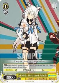 FAMS, Shirakami Fubuki - hololive production - Weiss Schwarz card