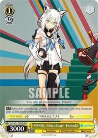 FAMS, Shirakami Fubuki (RRR) - hololive production - Weiss Schwarz card