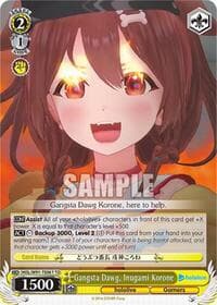 Gangsta Dawg, Inugami Korone - hololive production - Weiss Schwarz card