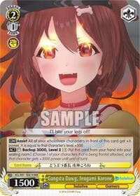 Gangsta Dawg, Inugami Korone (RRR) - hololive production - Weiss Schwarz card