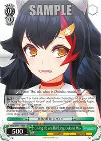 Giving Up on Thinking, Ookami Mio - hololive production - Weiss Schwarz card