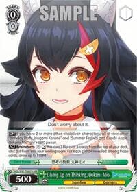 Giving Up on Thinking, Ookami Mio (RRR) - hololive production - Weiss Schwarz card