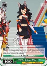 FAMS, Ookami Mio (RRR) - hololive production - Weiss Schwarz card