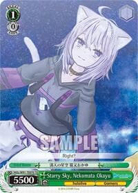 Starry Sky, Nekomata Okayu - hololive production - Weiss Schwarz card