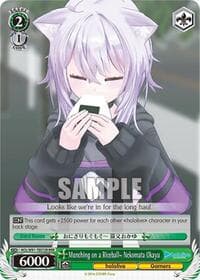 Munching on a Riceball~ Nekomata Okayu (RRR) - hololive production - Weiss Schwarz card