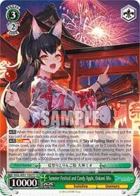 Summer Festival and Candy Apple, Ookami Mio - hololive production - Weiss Schwarz card