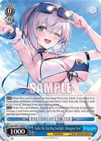 Under the Dazzling Sunlight, Shirogane Noel - hololive production - Weiss Schwarz card