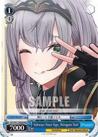 Sideways Peace Sign, Shirogane Noel (RRR) - hololive production - Weiss Schwarz card
