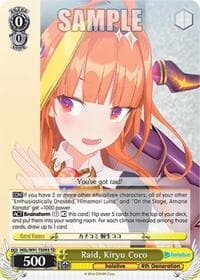 Raid, Kiryu Coco - hololive production - Weiss Schwarz card