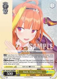 Raid, Kiryu Coco (RRR) - hololive production - Weiss Schwarz card