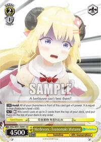 Herbivore, Tsunomaki Watame - hololive production - Weiss Schwarz card