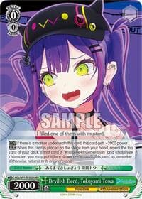 Devilish Deed, Tokoyami Towa - hololive production - Weiss Schwarz card