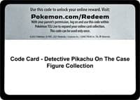 Code Card - Detective Pikachu On The Case Figure Collection - Detective Pikachu - Pokemon card