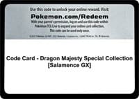Code Card - Dragon Majesty Special Collection [Salamence GX] - Dragon Majesty - Pokemon card