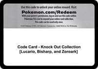 Code Card - Knock Out Collection [Lucario, Bisharp, and Zoroark] - Miscellaneous Cards & Products - Pokemon card