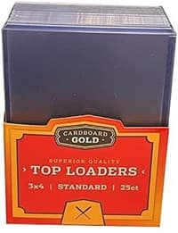 3"X4" Clear Standard Toploaders (25-Count) - Cardboard Gold Toploaders - Collectible Storage card