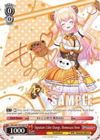 Signature Color Orange, Momosuzu Nene (SP) - hololive production - Weiss Schwarz card