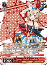 Signature Color Red, Omaru Polka (SP) - hololive production - Weiss Schwarz card
