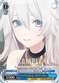 Lion Passing By, Shishiro Botan - hololive production - Weiss Schwarz card