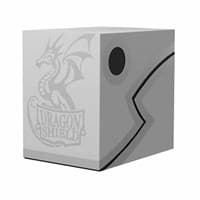 Dragon Shield Revised Double Shell - Ashen White (Holds 100+) - Dragon Shield Deck Boxes - Deck Boxes card