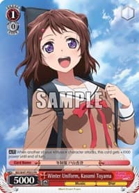 Winter Uniform, Kasumi Toyama - BanG Dream! - Weiss Schwarz card