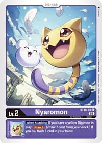 Nyaromon - Starter Deck 10: Parallel World Tactician - Digimon Card Game card
