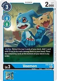 Veemon - Starter Deck 09: Ultimate Ancient Dragon - Digimon Card Game card