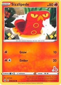 Sizzlipede - 046/264 (#1 Cinderace Stamped) - Battle Academy 2022 - Pokemon card