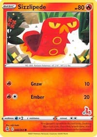 Sizzlipede - 046/264 (#17 Cinderace Stamped) - Battle Academy 2022 - Pokemon card