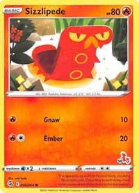 Sizzlipede - 046/264 (#56 Cinderace Stamped) - Battle Academy 2022 - Pokemon card