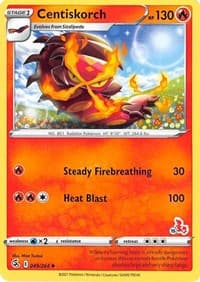 Centiskorch - 049/264 (#15 Cinderace Stamped) - Battle Academy 2022 - Pokemon card