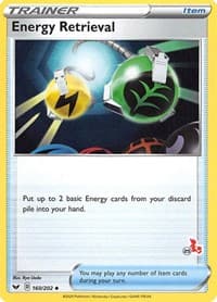 Energy Retrieval - 160/202 (#25 Cinderace Stamped) - Battle Academy 2022 - Pokemon card