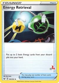 Energy Retrieval - 160/202 (#37 Cinderace Stamped) - Battle Academy 2022 - Pokemon card