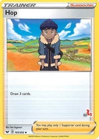 Hop - 165/202 (#52 Cinderace Stamped) - Battle Academy 2022 - Pokemon card