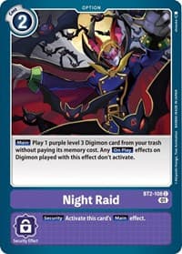 Night Raid (Parallel Rare) - Starter Deck 10: Parallel World Tactician - Digimon Card Game card