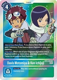 Davis Motomiya & Ken Ichijoji - New Awakening - Digimon Card Game card