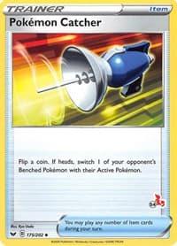 Pokemon Catcher - 175/202 (#54 Cinderace Stamped) - Battle Academy 2022 - Pokemon card