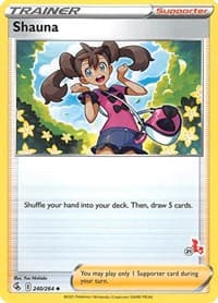 Shauna - 240/264 (#21 Cinderace Stamped) - Battle Academy 2022 - Pokemon card