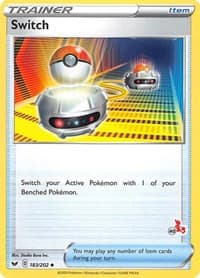 Switch - 183/202 (#40 Cinderace Stamped) - Battle Academy 2022 - Pokemon card