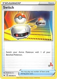 Switch - 183/202 (#58 Cinderace Stamped) - Battle Academy 2022 - Pokemon card