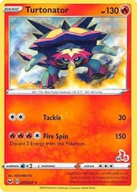 Turtonator - 029/202 (#39 Cinderace Stamped) - Battle Academy 2022 - Pokemon card