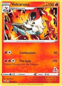Volcarona - 024/198 (#27 Cinderace Stamped) - Battle Academy 2022 - Pokemon card