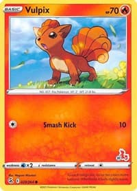 Vulpix - 029/264 (#31 Cinderace Stamped) - Battle Academy 2022 - Pokemon card