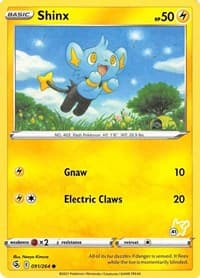 Shinx - 091/264 (#41 Pikachu Stamped) - Battle Academy 2022 - Pokemon card