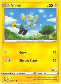Shinx - 091/264 (#45 Pikachu Stamped) - Battle Academy 2022 - Pokemon card