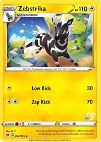 Zebstrika - 054/185 (#25 Pikachu Stamped) - Battle Academy 2022 - Pokemon card