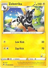 Zebstrika - 054/185 (#56 Pikachu Stamped) - Battle Academy 2022 - Pokemon card