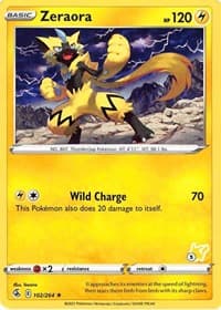 Zeraora - 102/264 (#5 Pikachu Stamped) - Battle Academy 2022 - Pokemon card