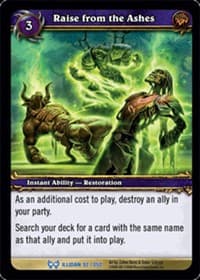 Raise from the Ashes - The Hunt for Illidan - WoW card