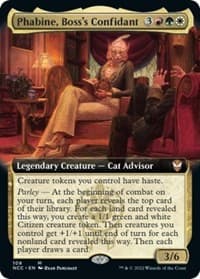 Phabine, Boss's Confidant (Extended Art) - Commander: Streets of New Capenna - Magic: The Gathering card